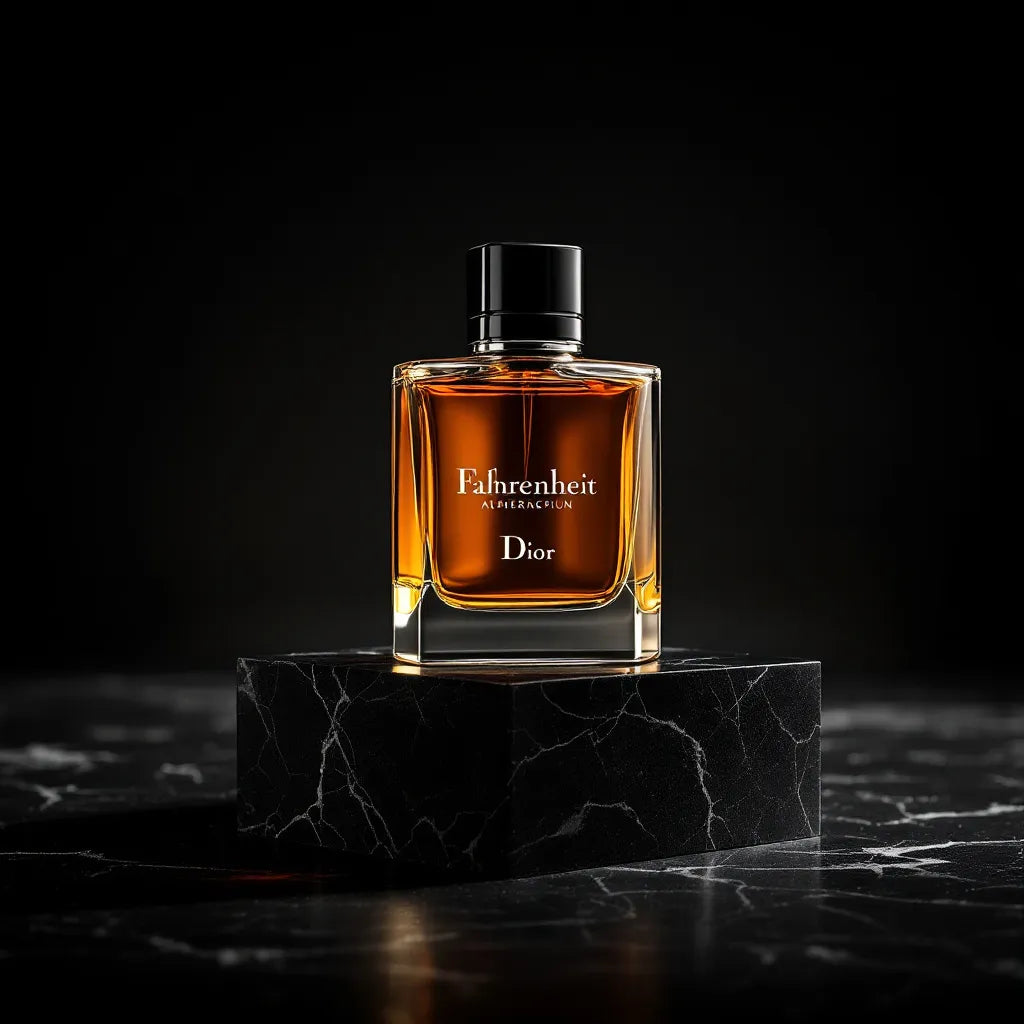 Parfum Fahrenheit de Dior - pyramide olfactive mandarine, violette, cuir