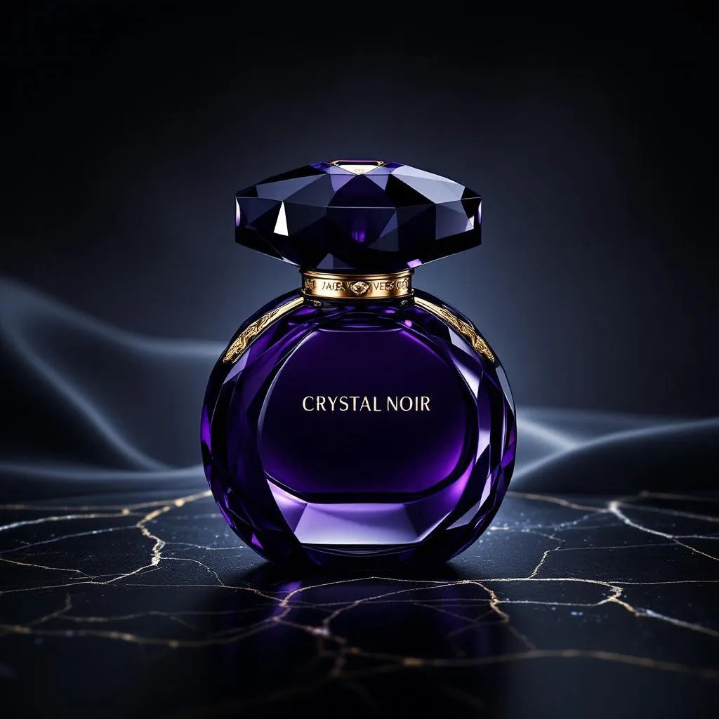 Parfum Crystal Noir de Versace - floral-oriental épicé, sillage boisé