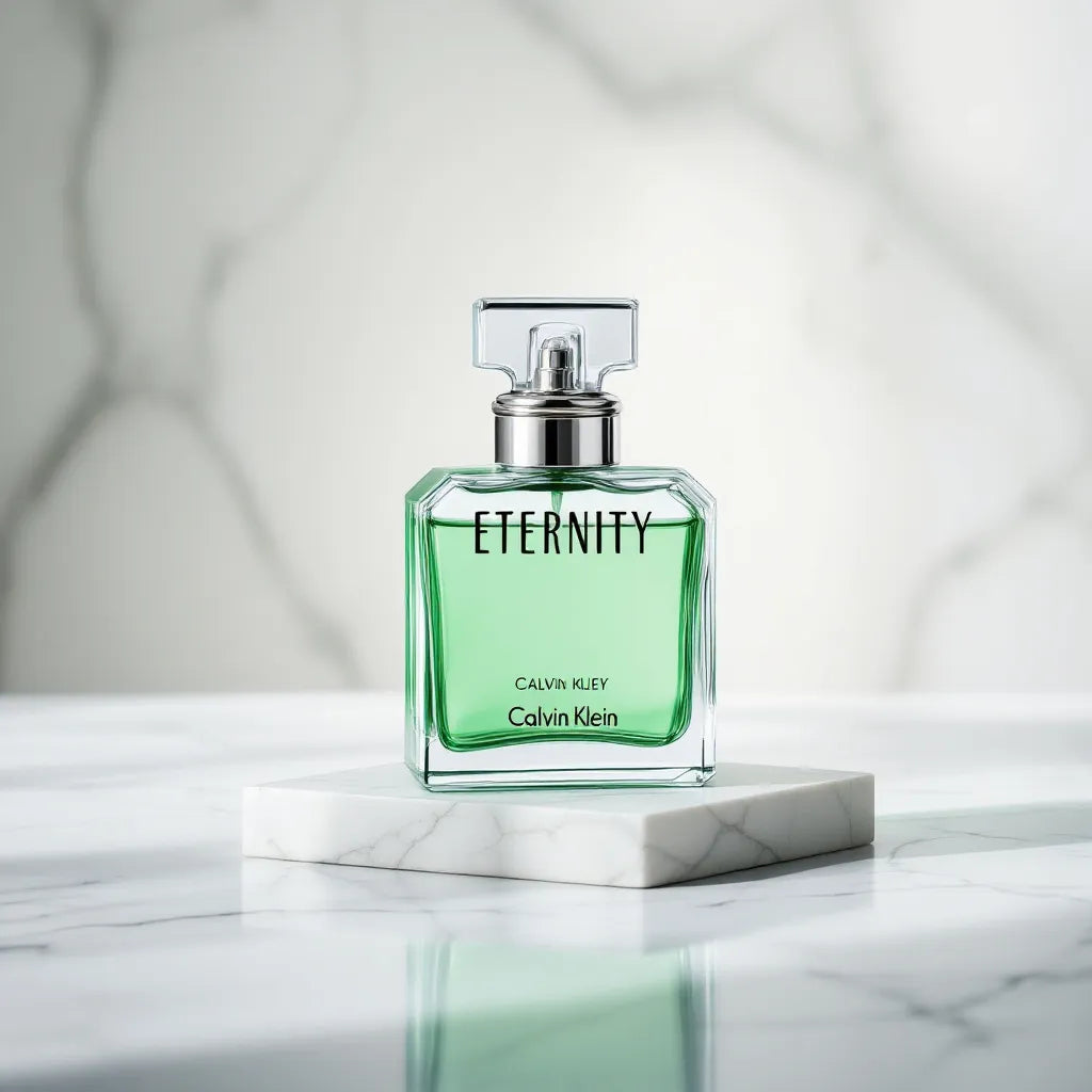 Parfum Eternity de Calvin Klein - fraîcheur verte et notes boisées