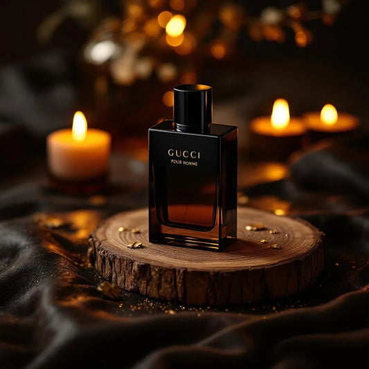 Parfum Gucci Pour Homme de Gucci - voile épicé et fond cuiré ambré