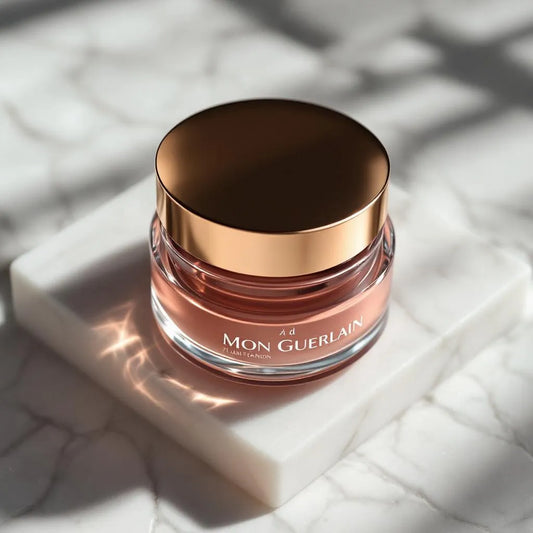 Flacon de Mon Guerlain Guerlain sur marbre blanc