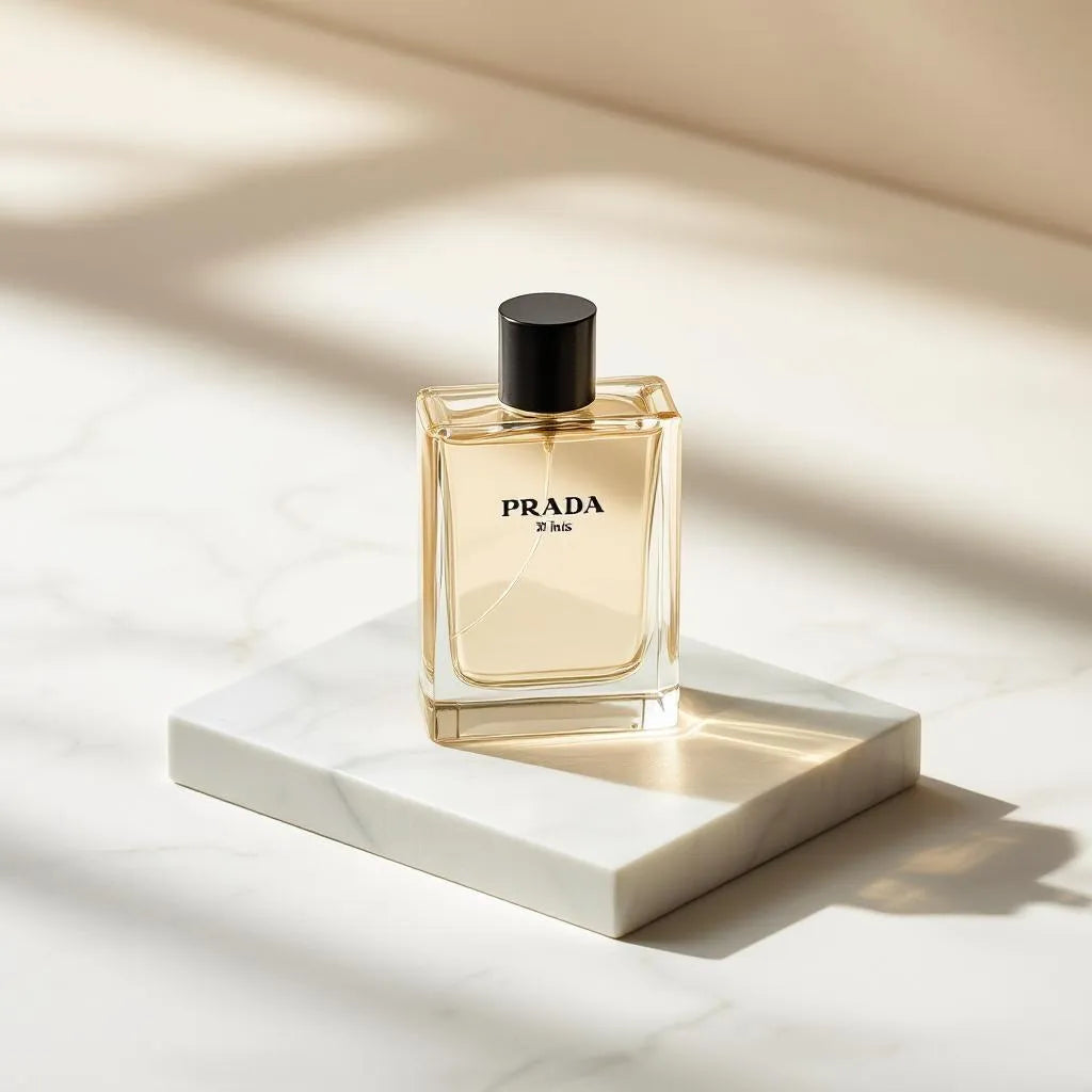 Parfum Infusion d'Iris de Prada - iris poudré, accords savonneux, bois gris