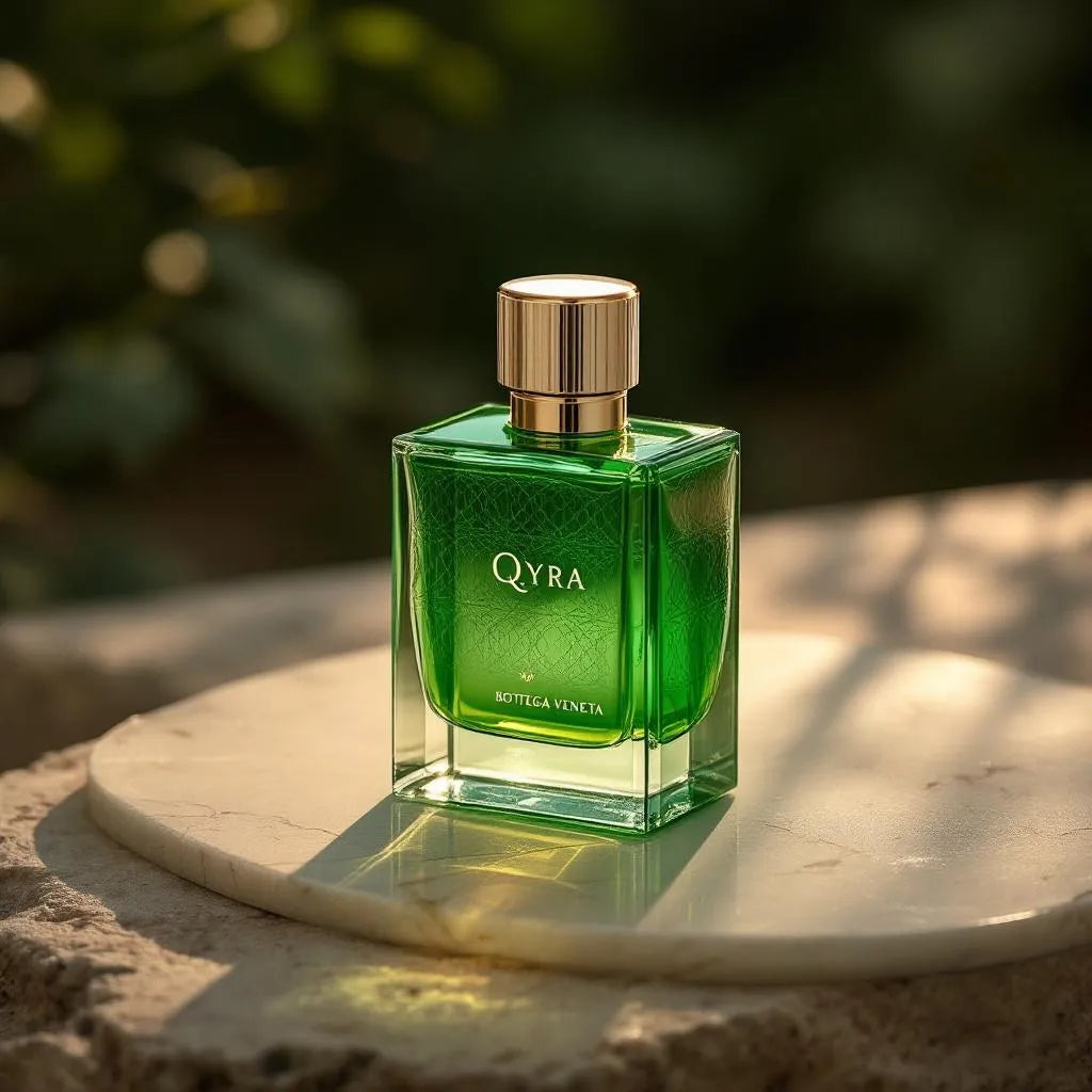 Parfum Qyra de Bottega Veneta - jardin palladien, néroli cyprès encens